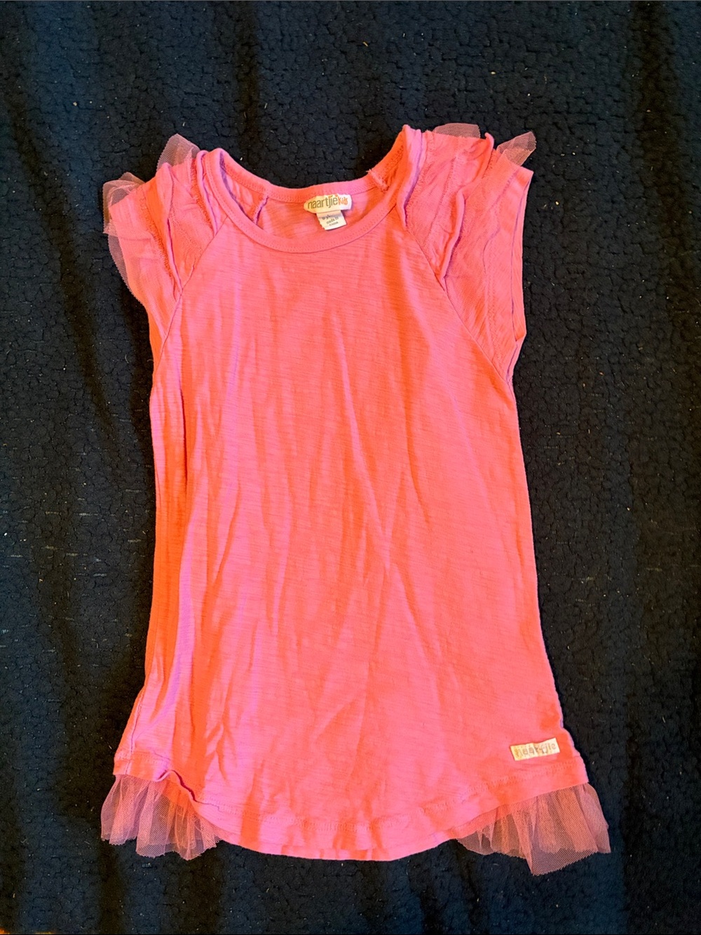 naartjie pink Short Sleeve Tee with Tulle Ruffle